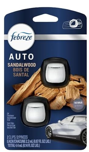 F.e.b.r.e.z.e Car Air Freshener Vent Clips - 2 Clips - 0.07 Fl Oz (Sandalwood)