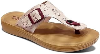 BRUTON Stylish Women's Flip Flop | Comfortable, Lightweight & Anti-Skid | PU Material Casual Footwear for Office & Daily Use Price In India