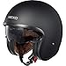 Produktbild Nexo Jethelm Motorradhelm Helm Motorrad Mopedhelm Urban Style, Sonnenblende, Ratschenverschluss, herausnehm-, waschbare Wangenpolster, 1.050 g, Prüfung: ECE 22/05, matt schwarz, L