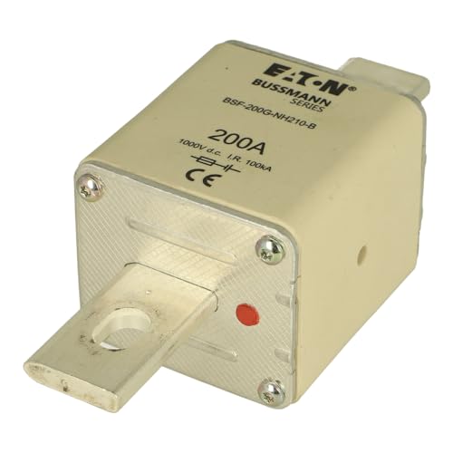 Fusible Bussmann 200A évite les pannes sur circuit 1000V DC taille 2
