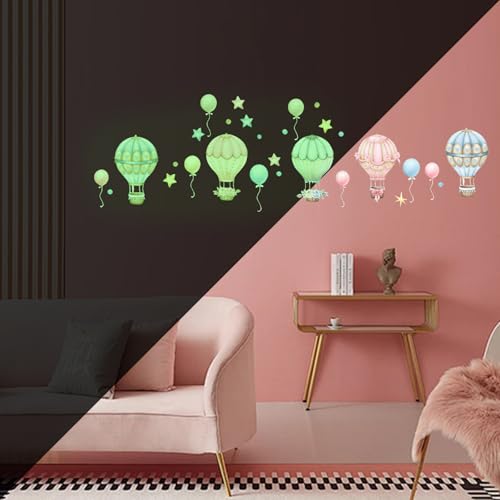 2 Vinilos Decorativos Globos Aerostáticos que Brillan en la Oscuridad miniatura 5