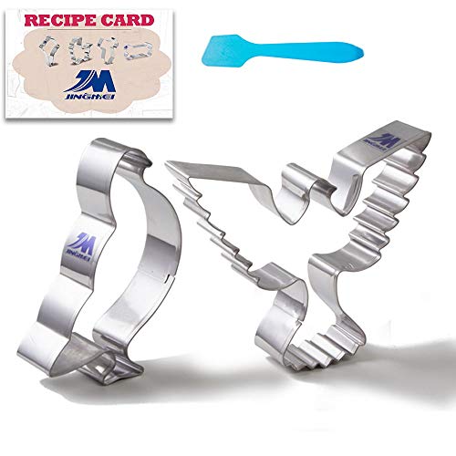 M JINGMEI Emporte-pièce Dove Flying Dove -2 pièce 4 Pouces - Acier Inoxydable