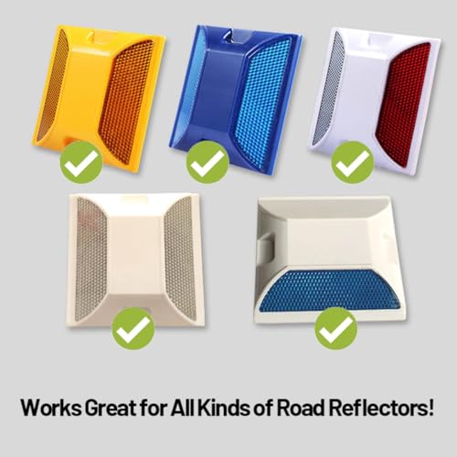 Image of Adhesive Sticky Pads for Road Reflectors, 4 inch x 4 inch Butyl Sticky Pads, 4 Pack, Stick Driveway Reflectors on Driveway, Apply on Asphalt, Pavement, Cement or Concrete, Reflectors Sold Separately