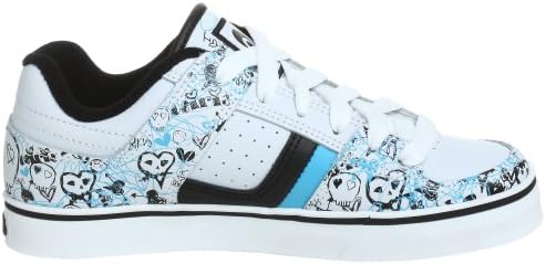 Osiris Women's Libra Sneaker,White/Sketchy Skulls/Cyan,5 M | Image 5