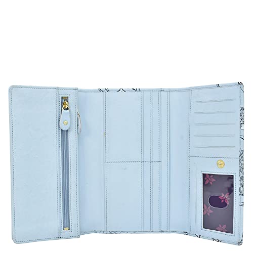 Anuschka Women’s Hand-Painted Genuine Leather RFID Blocking Three Fold Wallet - Underwater Beauty3