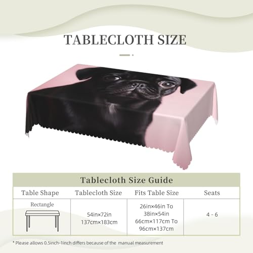 Nappe carlin noir imperméable 137x183 cm pour table de ferme rectangulaire intérieur - 7