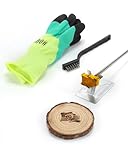 AIMOADO American Flag Branding Iron, 1 1/2" Brass Branding Iron Stamp for Hats Wood Leather