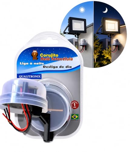 Relé Fotocélula QR51 Qualitronix | Bivolt 110/220V | Acionamento Automático por Luz | Sensor de Alta Precisão | Uso Externo e Interno | Economia de Energia | Instalação Fácil