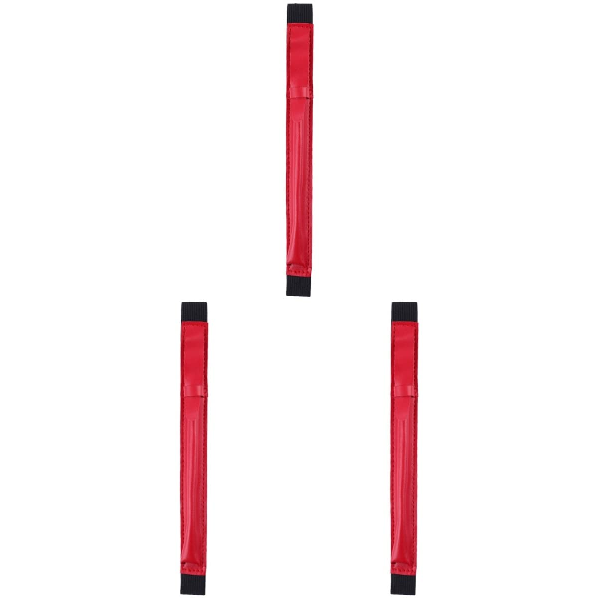 Mikikit 3pcs Stylus Cover for Touch Screens Portable Leather Protective Sleeve for Tablets Lightweight and Stylish Pouch Red Color Compatible Pencil and Capacitive Stylus