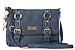 Price comparison product image Catwalk Collection Handbags - Women's Leather Cross Body Bag - Medium Messenger Bag - Adjustable Shoulder Strap - Abbey Road - Dark Blue/Navy