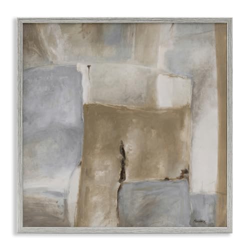 'Earthy Industrial Abstract Geometric Shapes'| Framed Giclee Art