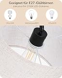 EDISHINE Floor Lamp Living Room, Arch Lamp with Beige Linen Lampshade, E27 Socket, 160 cm Black Floor Lamp with Adjustable Shade for Bedroom, Children's Room - 6