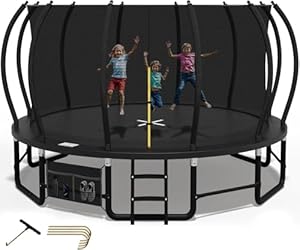Devoko Trampolin Outdoor Ø228/305/366/427 cm, GS-Zertifikat, Mit verstärkten Beintraversen, Stabil, Robust und Belastbar, Einteilige Konstruktion für Kinder und Erwachsene