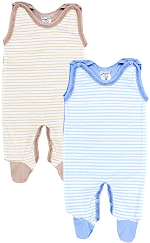 TupTam Unisex Baby Strampler Gemustert 2er Set, Farbe: Farbenmix 3,...