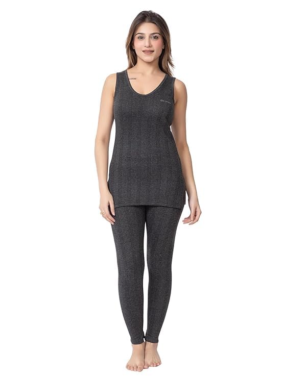Cotton Blend Women's Round Neck Sleeveless Thermal top | Thermal Top for Men | (8200)-image-43