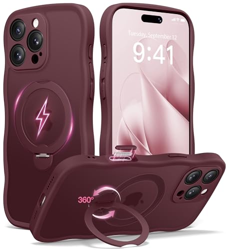 Coque iPhone 16 Pro rouge translucide mate compatible MagSafe antichoc