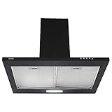 Elica 60 cm 880 m3/hr Chimney (Strip CF 60 NERO, 2 Cassette Filters, Black)