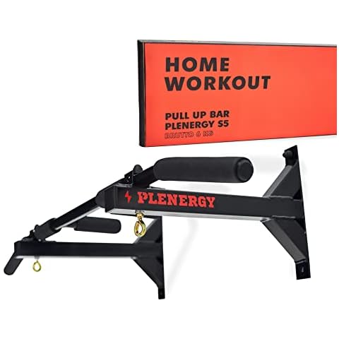 Pull Up Bar Plenergy S5 Black - Barra de dominadas para montaje en techo u montaje en pared Cover