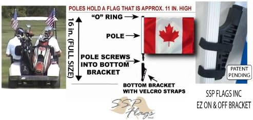 Miniatura 2 de Canadá Bandera de Golf con SSP Banderas EZ on & Off soporte
