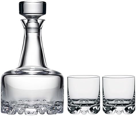 Orrefors Erik 3 Piece Set, Decanter and 2 Double Old Fashioned Glasses , One size -