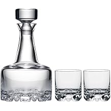 Orrefors Erik 3 Piece Set, Decanter and 2 Double Old Fashioned Glasses , One size -