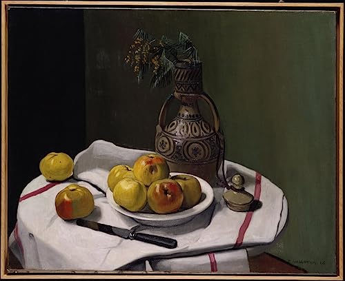 Affiche toile Vallotton fruits et vase marocain pour décoration murale salon