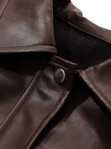 Chic Coffee Brown Womens Casual Coat - Your Ultimate Fall Companion (Small) - Image 3