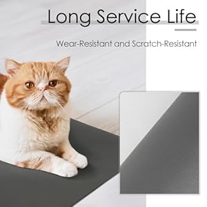 Thinkpet dog food mat cat food mat pet feeding mat for food and water bowl puppy placemat nonslip waterproof 236157 grey  urban country home decor