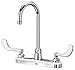 Zurn Z871B4-XL-HS Aqua Spec Kitchen Sink Faucet with 5-3/8" Gooseneck and 4" Wrist Blade Handles, Hose and Spray