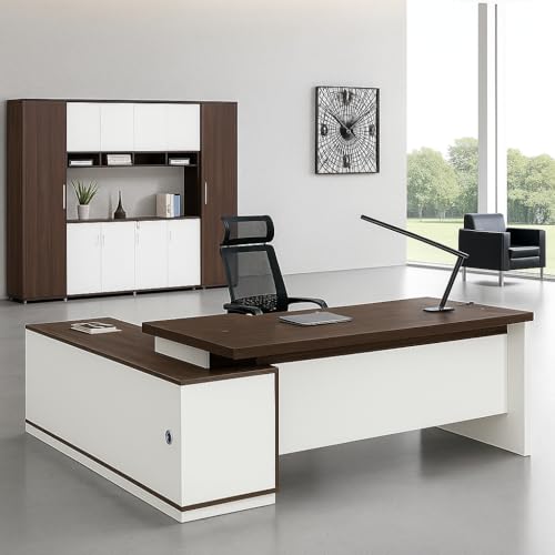 Image of Luxury Desk Unique Design Particle Board Director Table for Home and Office Wooden & Director Boss Desk 5-Year Warranty & Free Assembly (LDL-536)