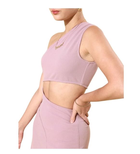 Buy Cyzara Women's Polyester Solid Sleeveless Dress (Lavender, XS