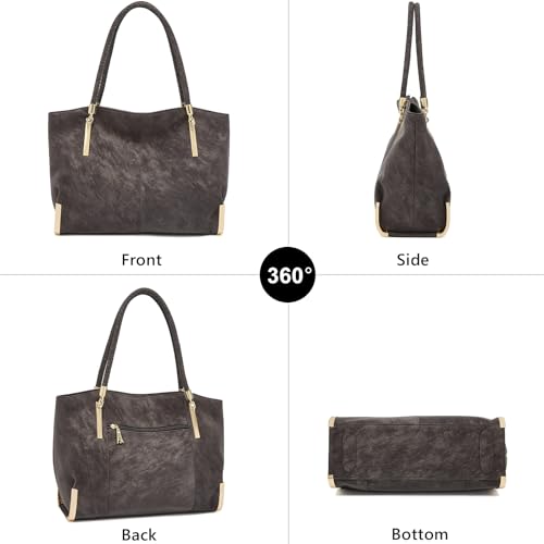 Image of FOXLOVER Large Capacity Tote Handbags for Women, Women's Top-handle Bags Fashion Shoulder Bags Purses Minimalist design