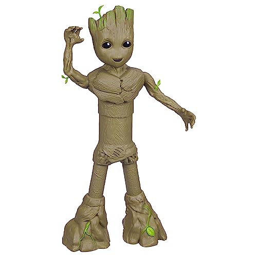 Marvel Studios I Am Groot Groove 'N Grow Groot, Figurine Interactive de 34 cm, Jouet de Super-héros