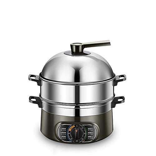 Cuiseur vapeur électrique multifonction 1500W en inox avec grande capacité 10L