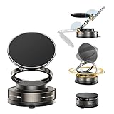 GTIOT スマホホルダー 車載マグネットスタンド、24×N55磁石、360°回転台座、多角度自由調節、片手操作、折りたたみ式、高級合金素材、iPhone 16 Pro Max対応 (ブラック)