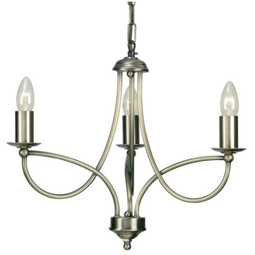 Plafonnier laiton antique 3 branches spot de plafond rétro chic