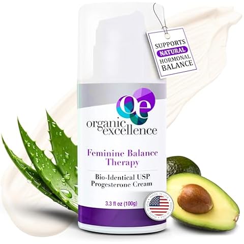 Organic Excellence Organic Wild Yam Cream for Hormone Balance, Wild Yam Natural Bio-Identical Progesterone Cream for Women, for PMS, Perimenopause, Menopause, 3.3 fl oz / 100g Cover