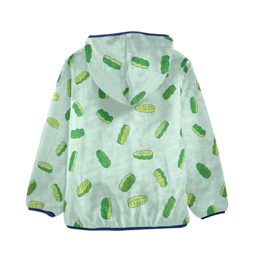 Pickle Girls Fleece Jacket Girls Fall Jacket Girls Zip Up Hoodie Girls Sherpa Jacket 2-10T2