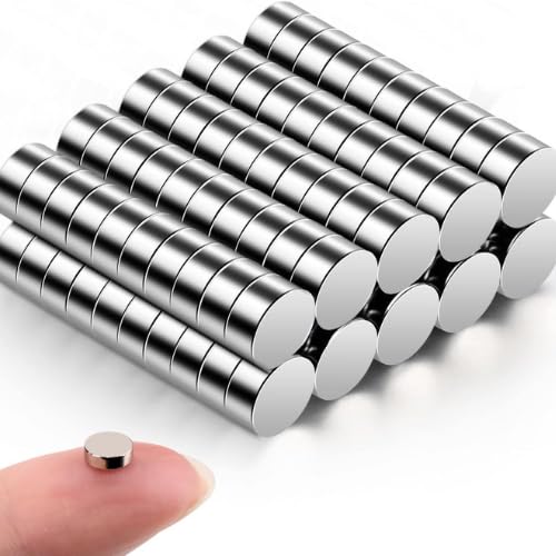 100Pcs Small Magnets 5x2 mm Mini Tiny Round Strong Magnets Micro Neodymium Magnets for Crafts Miniatures Refrigerator Whiteboard Nail Cutter Picture Magnet