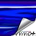 VViViD Holographic Chrome Blue Vinyl Wrap DIY Air-Release Adhesive Film 1.5ft x 5ft