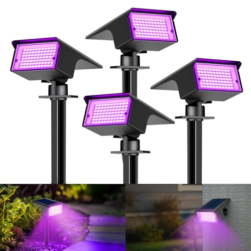 kolpop [4 Stück/ 77 LEDs Solarstrahler für Außen Garten, Lila Solar Strahler, IP65 Wasserdicht, 3 Modi, 800LM Solarleuchten, Dusk to Dawn Solarlampen für Hof Bäume Weg Outdoor Pflanzen kolpop [4 Stück/ 77 LEDs Solarstrahler für Außen Garten, Lila Solar Strahler, IP65 Wasserdicht, 3 Modi, 800LM Solarleuchten, Dusk to Dawn Solarlampen für Hof Bäume Weg Outdoor Pflanzen