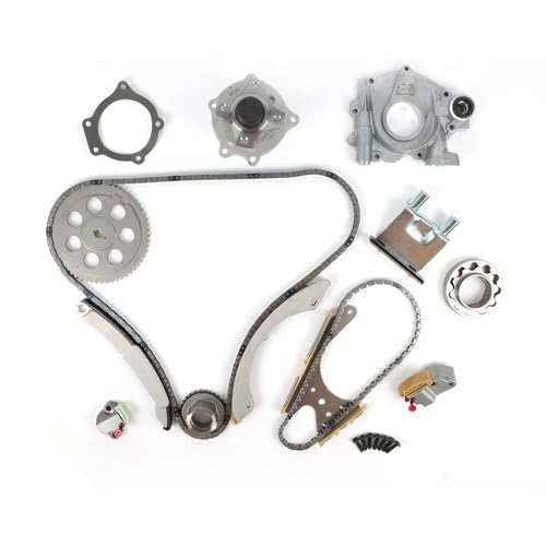Autodevil Timing Chain Kit Water Oil Pump Fit for Chevy Colorado 2007-2012 2.9L 3.7L for GMC Canyon 07-12 2.9L 3.7L, for i-290 i-370 07-08 for H3T 3.7L Car Time Chain Tool Set 12571725 24100362
