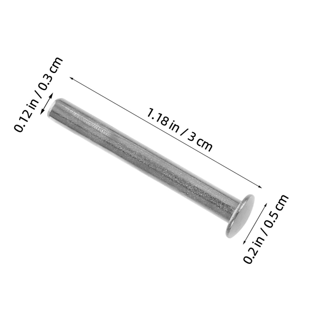 STOBAZA Kit 12 Pezzi Perni e Rivetti per Ventaglio Pieghevole 3 MM Accessori di Ricambio per Riparazione Ventagli Portatili Chiodi a Testa Tonda per Uso Fai da Te