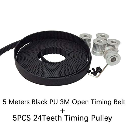 Pnlog-Puleggia dentata 5pcs 24 Denti HTD3M PULLLE