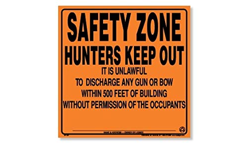 Orange Aluminum Safety Zone Hunters Keep Out Signs (25 Pack)