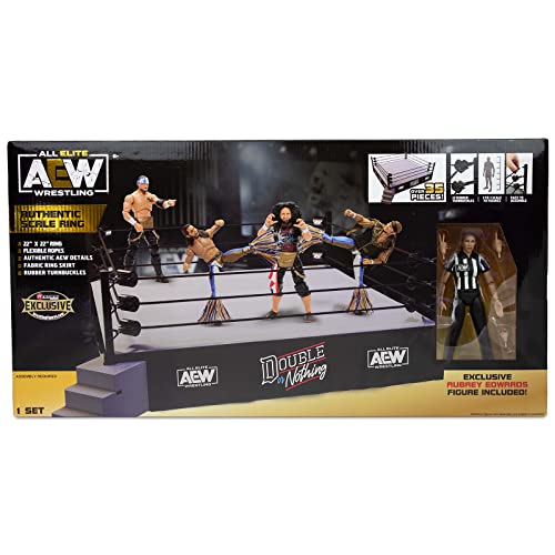 Up To 60% OFF AEW All Elite Wrestling Authentic Scale Ring & Aubrey Edwards Referee Action Figure Unrivaled Collection Exclusive
