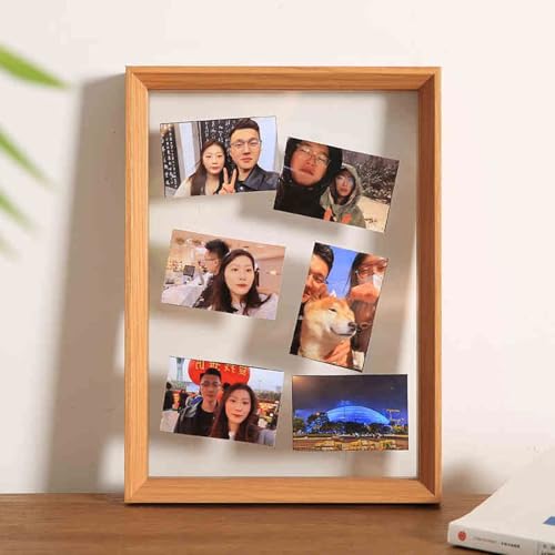 Cornici per ritratti, cornici per foto Cornice portafoto trasparente galleggiante da 6 a 16 pollici, formato A3-A4 e quadrato, multicolore, in MDF acrilico, design estraibile for foto, opere d'arte e