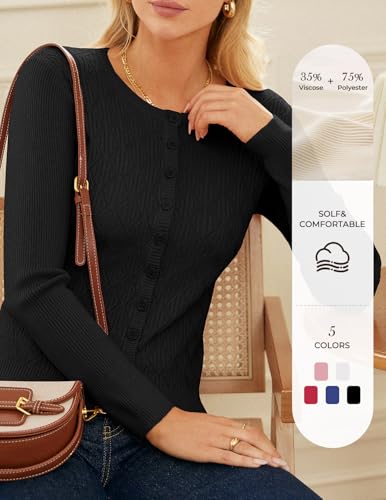 GRACE KARIN Knit Cardigan Sweaters, Long Sleeve Lightweight Sweater, Button Open Front Cropped Cardigans3