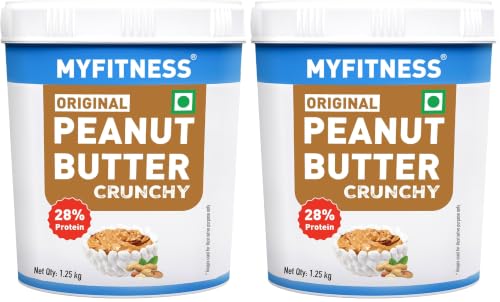 Image of MYFITNESS Original Classic Peanut Butter Smooth 1.25kg | 25g Protein to Boost Energy | Healthy Nut Butter Spread | Vegan | Cholesterol Free, Gluten Free | Zero Trans Fat | Peanut Butter Crunchy