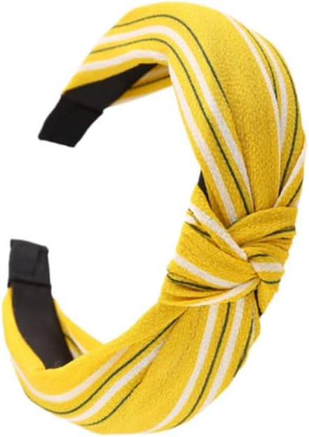 結び目 ワイド ヘッドバンド 女性用 女の子用 幅1.25インチ 滑り止め ヘアアクセサリー トップノット ヘアフープ カラフル ヘ